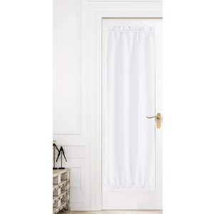 Thermal Insulated French Door Curtain Side Panels, Room Darkening Curtains Draperies 72 inches Long Front Door Shade for Glass, 1 Piece, 25" Wide, Pure White