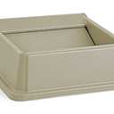 Rubbermaid Commercial Products Untouchable Square Swing Lid for 35G & 50G Containers, Beige