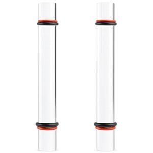 2-Piece Polymer Clay Acrylic Rolling Pin Set – Clear Slab Roller Tools with Thickness Rings for DIY Sculpting & Air-Dry Clay Projects