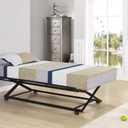 KB Designs  Twin Size Metal Pop up Trundle Bed Unit for Daybed, Black