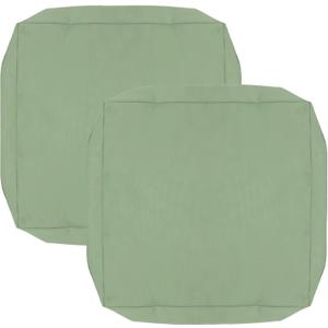 Oslimea Outdoor Cushion Covers Replacement 18x18x2 Waterproof Patio Furniture Cushion Seat Cover 2 Pack Removable Chair Pads Cover for Deep Seat Back Cushion, Sage Green