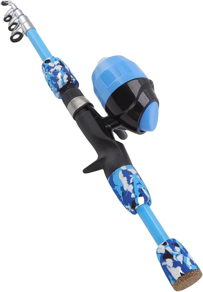 Kids Fishing Rod Set Multipurpose Retractable Kids Fishing Rod Reel Combo for 3 To 15 Years Old Boys Girls Blue 4.9 Feet 