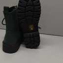 Soda FIRM - Lug Sole Combat Ankle Bootie Lace up w/Side Zipper (8, Forest Pu)