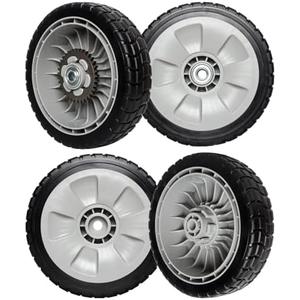 (4 Pack) Lawn Mower Wheels Kit Compatible with Honda HRR216 HRS216 HRT216 Walk Behind Lawn Mower - 2 Rear Wheels Replaces 42710-VE2-M02ZE + 2 Front Wheels Replace for 44710-VL0-L02ZB