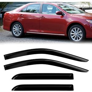 Window Rain Guards Compatible 2012-2013 Toyota Camry 4PC Window Visors Vent Shade Deflector