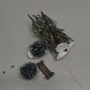 6 Pieces Christmas Village Accessories Trees for Christmas Village Display Houses Pine Greenery Tabletop Tree Snow Pine Xmas Display with Artificial Bush Park Bench for Xmas Decor