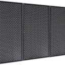 Peg Board,3 Pack 16-Inch X 24-Inch Heavy Duty Metal Peg Board Tool Organization Panels,Ideal for Storage Solutions in Garages, Workbenches, Workshops, Kitchens, and Other Iocations(Black)