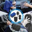 AUTODECO 40Pcs Car Wash Detailing Kit Cleaning Kits with Foam Gun Sprayer Vacuum with Long Cord Drill Brush Large Wash Mitt Towels Complete Interior Exterior Car Washing Supply Set Black