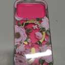 SCORPIFY for iPhone 17 Pro Case [Compatible with MagSafe] with Pink Peony Floral Design, Cute Clear Flower Magnetic Phone Cover for Women Girls, Slim Shockproof Bumper with Gold Accents