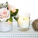 Dwellington Wooden Farmhouse Decorative Tray, 12in Rustic Beaded Tray for Living Room Decor, Kitchen Table Décor, Oval Coffee Table Serving Tray (White)