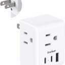 US to Japan Plug Adapter - One Beat Japan Power Travel Adapter with 3 Outlets 3 USB Ports(2 USB C), 2 Prong to 3 Prong Outlet Adapter, Type A Plug Adapter for USA to Japanese Philippines China Canada
