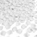 JHZMCRX 1000 Pcs White Rose Petals Artificial Silk Flower Petals Romantic Decorations for Wedding Engagement Birthday Event Anniversary Party Backdrop Supplies