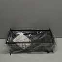 2 Tier Sliding Basket Drawer Organizer, Lxmons Pull Out Under Sink Cabinets Organizers, Metal Home Shelf for Bathroom or Kitchen, Sliding Countertop or Pantry Storage Shelf, Large Black