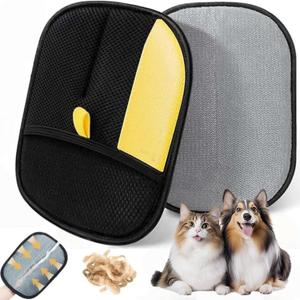 2025 Newly Cats & Dogs Electrostatic Pet Hair Remover Glove for Clothing, Couch, Carpet, Furniture,Car Seat Great Alternative to Pet Lint Roller (2 Pack)