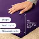 Queen Size 4 Piece Sheet Set - Comfy Breathable & Cooling Sheets - Hotel Luxury Bed Sheets for Women & Men - Deep Pockets, Easy-Fit, Extra Soft & Wrinkle Free Sheets - Purple Oeko-Tex Bed Sheet Set