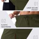 MAGCOMSEN Men's Swim Trunks with Compression Liner 9" Quick Dry Beach Shorts with Zipper Pockets (36, Army Green)