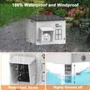 Indestructible Heated Cat House for Outside Cats Winter,Weatherproof & Insulated & Elevated Feral Cat House with Escape Door, Outdoor Indoor Cat Shelter for Stray Barn Cat 17.7×17.7×17.5
