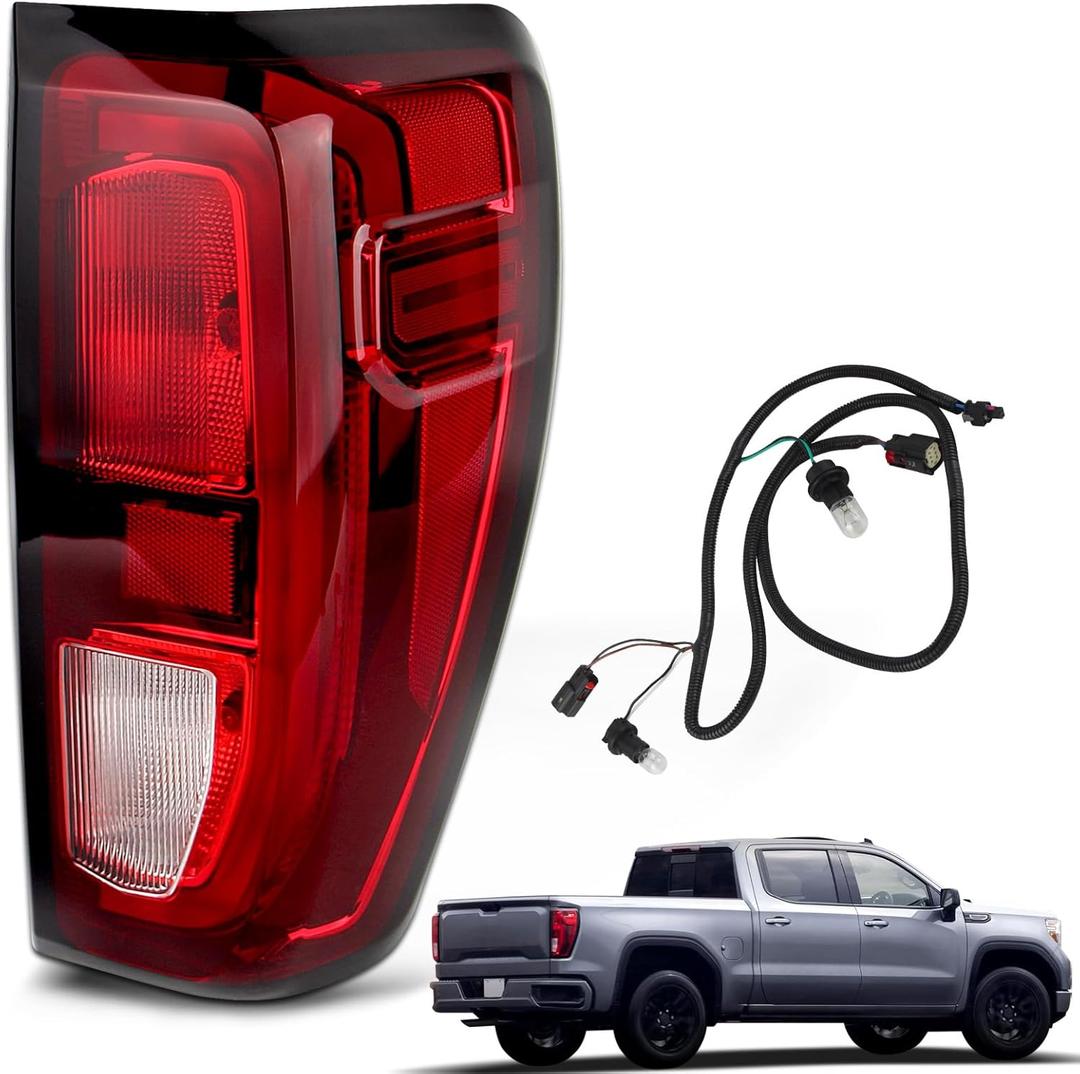 Halogen Tail Lights Compatible with GMC Sierra 1500/2500 HD/3500 HD 2019-2025 Brake Light Taillight Rear Tail Light Assembly GM2801309 84968737(19-25 Sierra 1500 Right Passenger Side)
