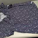 Halife Women's Plus Size Boho Tops Floral Printed V Neck Casual Summer Blouses Shirts, Size 2XL