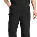 HISEA Mens Flex Canvas Bib Overalls, Men's Relaxed Fit Lightweight Stretch Work Overall with Adjustable Straps and Pockets