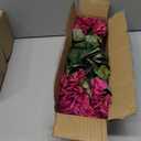 Artificial Geranium Fake Flowers for Outdoors Decoration, 6 Bundles Silk Geraniums Flower UV Resistant Look Real Faux Plants for Outside Planter Front Door Garden Patio Balcony Yard Home, Fuchsia