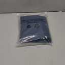 ebossy Women's Retro High Waisted Button Fly Flared Long Jean Skirts Pleated Flowy Swing A-line Denim Maxi Skirts (XXL, Blue)