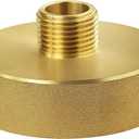 Brass Fire Hydrant Adapter 2-1/2" NST (NH) Female x 3/4" GHT Male Garden Hose Brass Fire Equipment - Fire Hydrant Hose Adapter with Pin Lug Fit for Fire Hydrants, Hoses, Pipes
