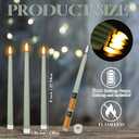Macarrie 24 Packs Flameless Taper Candles Battery Operated Fake 11 Inch Long Candlelight LED Flameless Candlesticks Flickering Tapered for Spring Summer Wedding(Light Green)