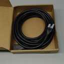 Amazon Basics PC Power Cord, 15 feet, AC Power Cord for Monitor, Computer, TV, 3 Prong, 18 AWG, 125 Volts, Black