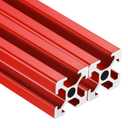 uxcell 2Pcs 450mm 2020 Aluminum Extrusion Profile, European Standard Anodized Linear Rail for 3D Printer Part, CNC Machine, Linear Rail Guide, Red