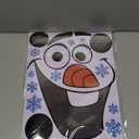 Christmas Snowman Decals - Large Size Snowflakes & Candy Indoor/Outdoor Decorations for Winter Doors & Windows
