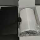 Battery Operated Wall Sconce Set of 2 with White Fabric Shade, 6000mAh Rechargeable Light Bulbs, and Color Changing Remote for Wireless Wall Light, Solid Steel (Black)