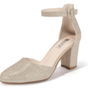 IDIFU IN3 Chunky Block Heels - Women's Pumps for Dress, Wedding, Bridal, Homecoming, Prom & Work - Comfortable Ankle Strap, Round Toe, Thick Heels, size us 9