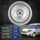 New Replacement Rim 16x6.5 inch 16"x6.5" Wheel Rims Fit for 2015 2016 2017 2018 2019 2020 2021 2022 Dodge Promaster City, Painted Silver Wheel Rim OE Direct Replacement Rims