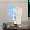 for PS5 Cooling Fan with Led Light, Quiet for PS5 Fan Cooling Fan for PS5 Cooler Cooling Fan for Playstation 5 fan with 3 Small Fans 3.0 USB Port 2 Fan Speed Setting fan (White)