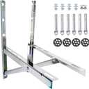 Wall Mounting Bracket for 9000-24000 BTU Condenser，Ac Support Brackets Rust Free Stainless Steel for Mini Split Air Conditioner Heat Pump Systems. (Small（9000-24000BTU）