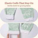 Newborn Jogger Pants with Elastic Cuffs  Stay-On Baby Pants That Dont Ride Up, Soft & Stretchy 3-Pack (Galaxydinostripes)