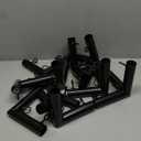 Blulu 10 Pieces 1'' Golf Frame Corner Kit DIY Canopy Fittings Kit with Threaded Eye Bolts for EMT Pipe 10" l x 10" W x 10" H Practice Golf Cage Net Indoor Outdoor Home, Black