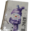 Snowman Notebook for Women Men, Hardcover Spiral Notebooks College Ruled, 5.5 x 8.3