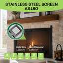 304 Stainless Steel Mesh Window Screen Roll,Black Metal Window Screen Replacement,Fire Resistant Window Screen Mesh for Window,Door,Patio,Pet,Vent,Filter,Porch,Cage 28"x101'