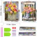 YOYA 2 Pack Diamond Painting Kits for Adults, Diamond Art Kits with Accessories & Tools, DIY Flowers 5D Diamond Painting Full Drill Gem Art Painting Kit for Home Wall Decor 12 x 16 Inch