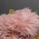 JONIYEAR Extra Large Decorative Fluffy Faux Fur Blanket Queen Size 80" x 90", Soft Luxury Lightweight Furry Blankets, Solid Cozy Shaggy Plush Thick Warm Fuzzy Blankets for Winter Bed Couch, Pink