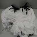 SUNBEAUTY Hanging Ghost, Halloween Decorations Outdoor/Indoor-3Pcs Ghost Decor with Light, Halloween Ornaments, Hallowee n Decor for Tree, Yard, Window, Garden (White Black - 3)