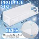 2 Pack Christmas Snowflake Magnetic Spice Rack for Refrigerator Metal Magnet Basket Shelf for Fridge Seasoning Storage Organizers Home Decor Christmas Kitchen Accessories (White)