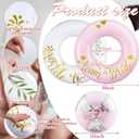 6 Pcs Bachelorette Pool Floats 36 Inch Team Bride Inflatable Ring Tubes 16 Inch Bride Beach Balls Pink and White Bachelorette Party Decorations for Bridal Shower Stagette Engagement Summer