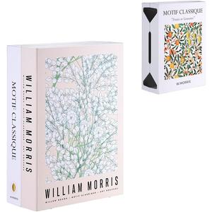 Book Shape Decorative Cable Management Box - Expandable Cable Organizer Box with Magnetic Closure for Home & Office William Morris