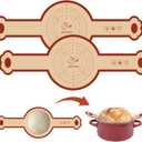 Silicone Sourdough Bread Sling Mat for Dutch Oven, 2 Pack Non-Stick & Easy Clean Reusable sourdough mat, Easy and Stable to Transfer Sourdough Bread, Round (Red)