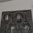 Gusto Nostro Crystal Wine Glasses Set of 4, 22 Oz Long Stem Modern Wine Glasses for White and Red Wine, Dishwasher Safe, Fancy, Elegant, Large and Tall Wine Glass for Wedding Christmas Anniversary (Crystal Design 3)