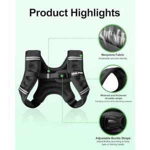 Adjustable Weighted Vest for Women Men, 6-12lb/12-20lb/20-32lb Comfort Fit - U-Shaped Ergonomic Weight Vest with 6 Removable Iron Sandbags, Large Front Mesh Pocket & Reflective Strips, Ideal for Running, Walking, Strength Training, HIIT, Cardio Workouts, Size: 6-12LB