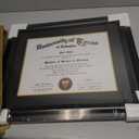 GMFrames 11x14 Diploma Degree Frame with Mat or Display 15x18 Certificates without Mat,Solid Wood,Black Finish with Intricate Black Rope Detail,UV Protection Acrylic, 15x18 for 11x14 with Mat